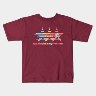 Running From My Problems Anxiety. Kids T-Shirt